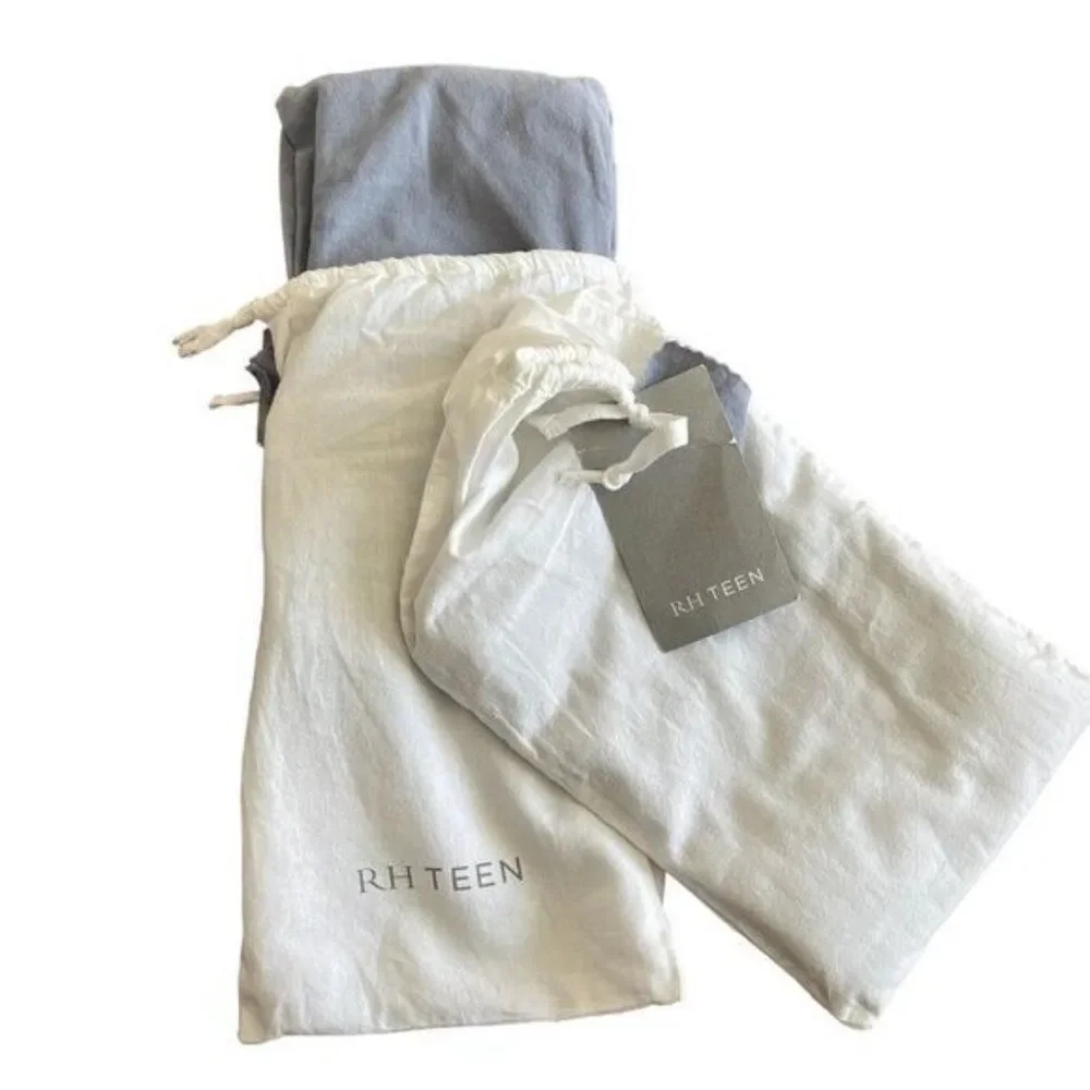 Restoration Hardware Teen Garment Dyed Vintage Cotton Standard Sham Pair NEW